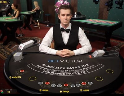 BetVictor Branded Blackjack Table at BetVictor Live Casino